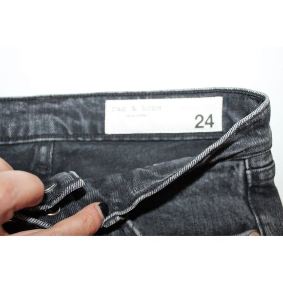 New Rag & Bone Black Bain Iver Pant Jeans 24 - Picture 11 of 11